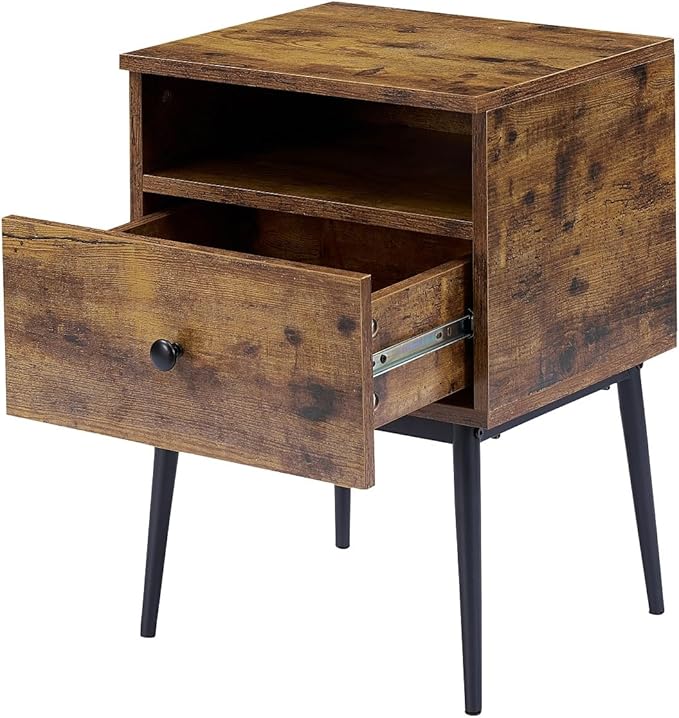 VECELO Modern Nightstands Set of 2, Square End Side Table - Image 8