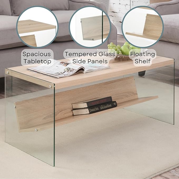 Convenience Concepts SoHo Glass Coffee Table 40" - Image 5