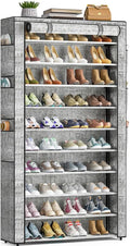 Shoe Rack 10Tier Large Capacity 50-56Pairs Beautiful Tall Shoe Shelf Free by OYREL