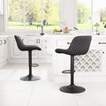 YOUNIKE Black Bar Stools Set of 2 Kitchen Counter Height Barstools by YOUNIKE