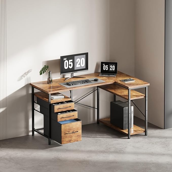 47" Computer Desk with Drawers, Desks - Image 2