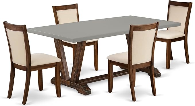 East West Furniture V797MZN32-5 5 Piece Kitchen Table Set Includes a Rectangle by EastWestFurniture