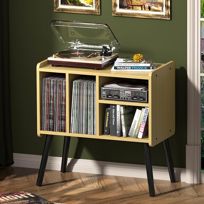 Record Player Table, Mid-Century Record Player Stand by Unknown