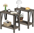 ChooChoo Farmhouse End Table for Small Spaces, Narrow Side End Table by ChooChoo