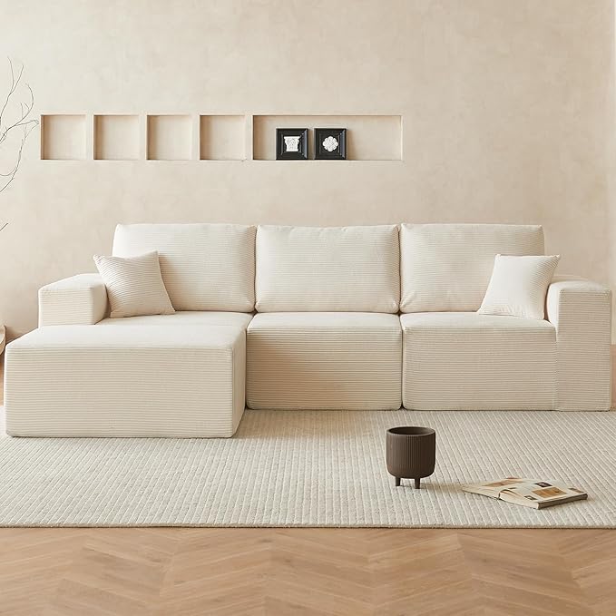 INGEROOM 108" Cloud Sectional Couch, Modular Sectional Sofa - Image 7