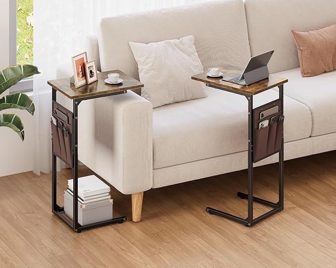 Vagusicc C Shaped End Table, Small Side Table - Image 7