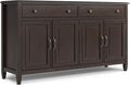 SIMPLIHOME Connaught SOLID WOOD 67 inch Wide Traditional Large Sideboard Buffet by SimpliHome