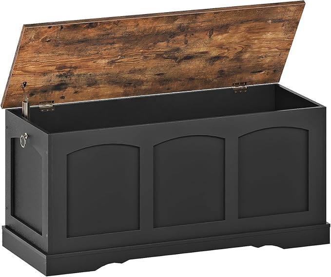 39.4" Storage Chest Bench with Lift Lid, Toy Chest with Safety Hinge, Entryway by Choezon