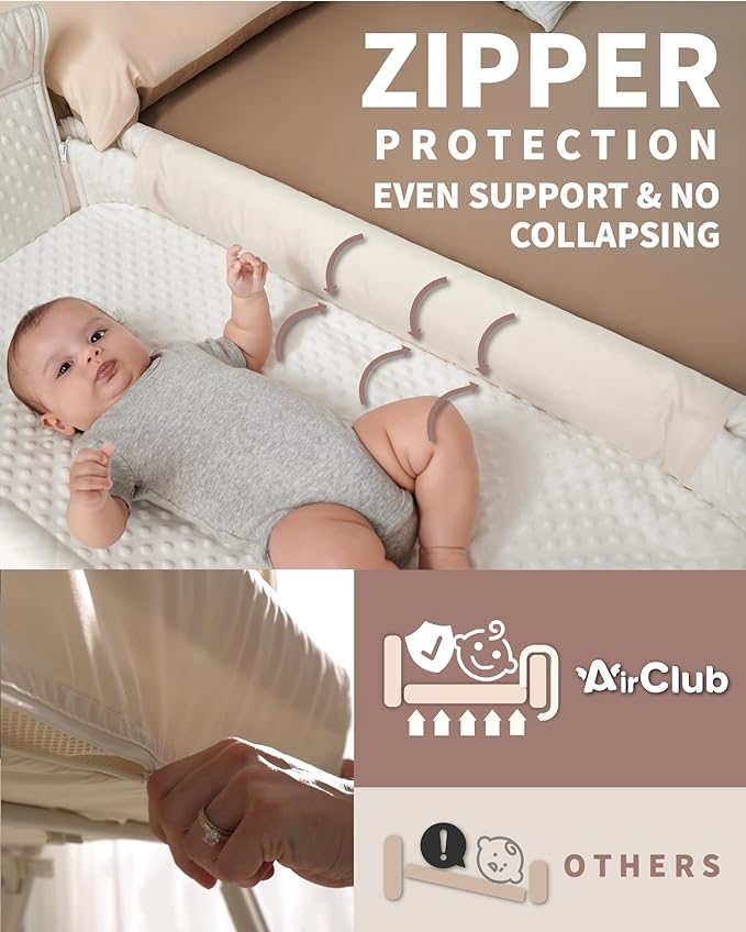 AirClub Bassinet Bedside Sleeper, Baby Crib - Image 2