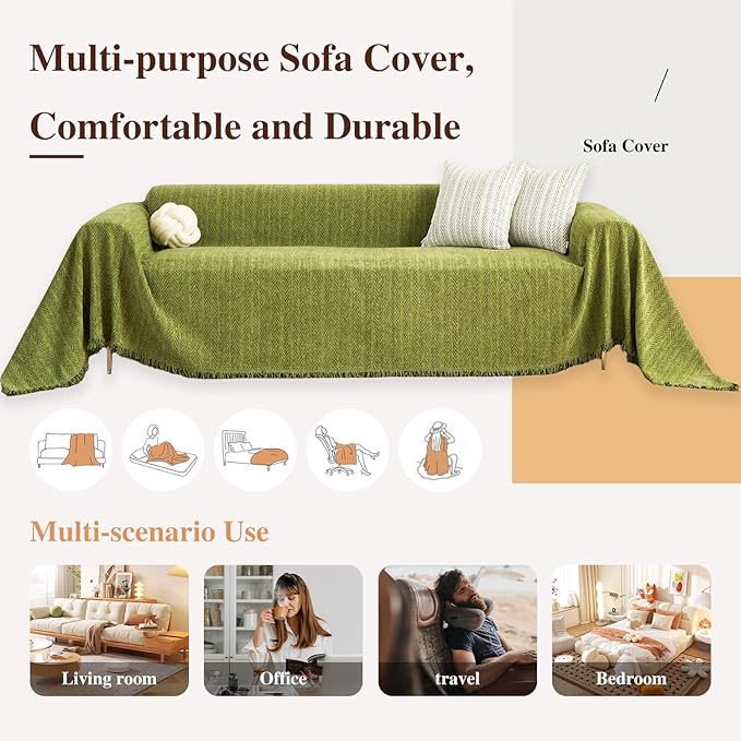 Nobildonna Sofa Cover Washable Soft Thicken Chenille Couch Cover - Image 4