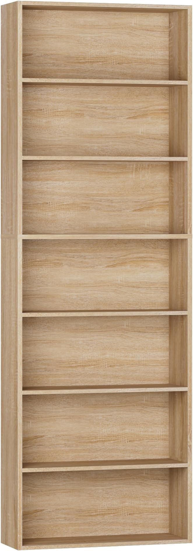 82" Tall Bookshelf, 7-Tier Open Shelves Bookcase, Freestanding Display Storage - Image 7