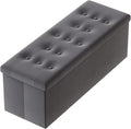 PRANDOM Jumbo Ottoman with Storage Velvet Folding Small Square Foot Stool with by Prandom