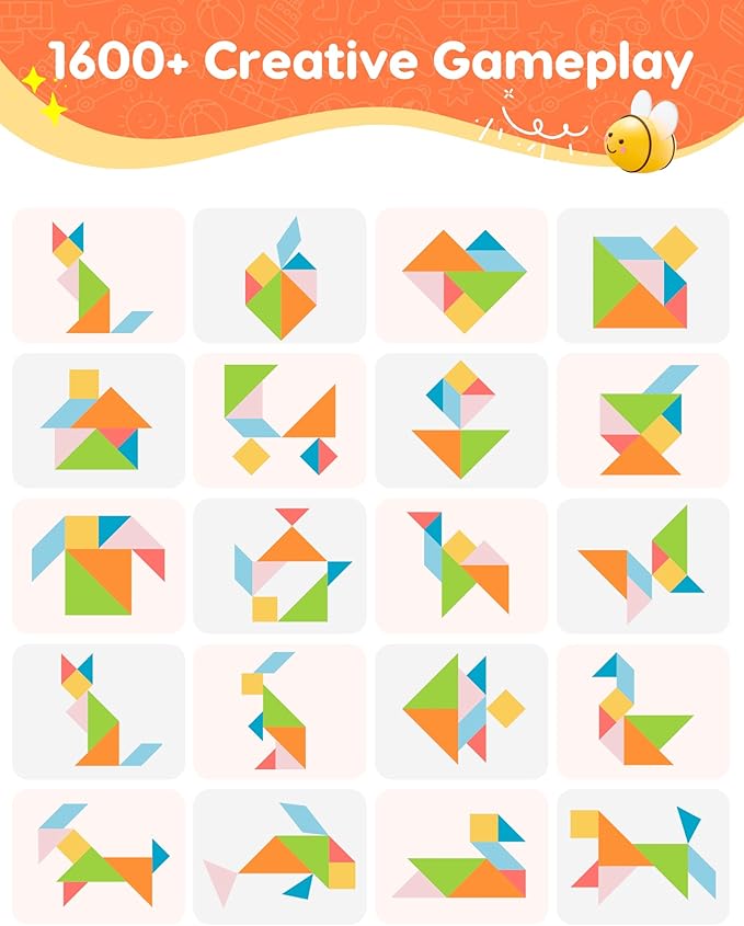 Kids Play Sofa, Tangram Square Puzzles Couch Furniture, Modular Kids Play - Image 4
