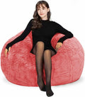 Bean Bag Chair for Adults Kids Without Filling Comfy Fluffy Round Beanbag Couch by FunnyFurnitureforYourHous