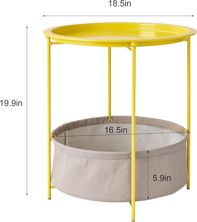 VECELO Round Side/End Table - Image 3