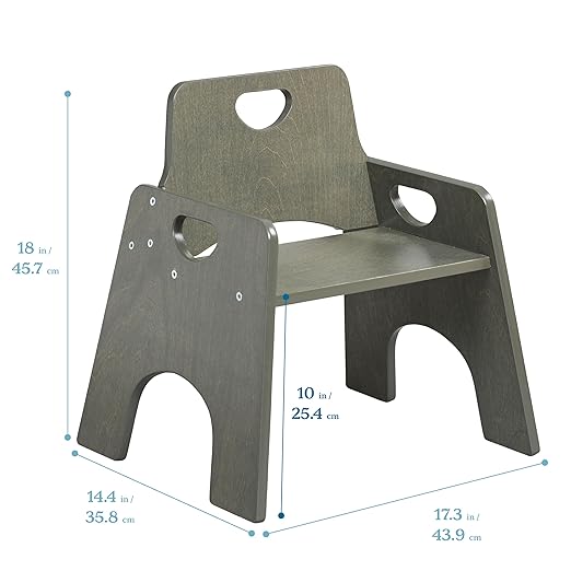 ECR4Kids Stackable Wooden Toddler Chair, Kids Furniture - Image 3