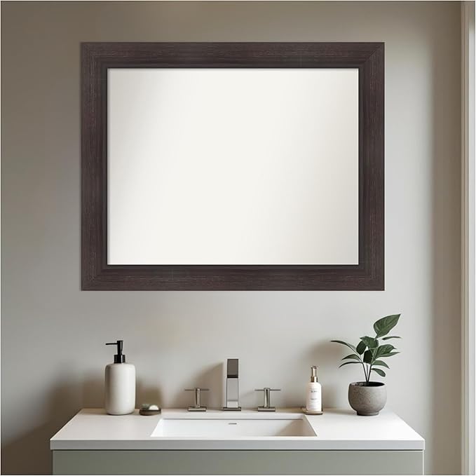 Amanti Art Brown Bathroom Mirror - Image 5