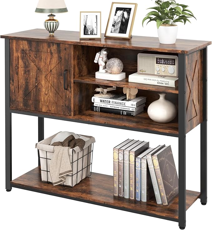 41" Console Table with Storage Shelf, Entryway Table with Storage, Behind Couch by Livofloral
