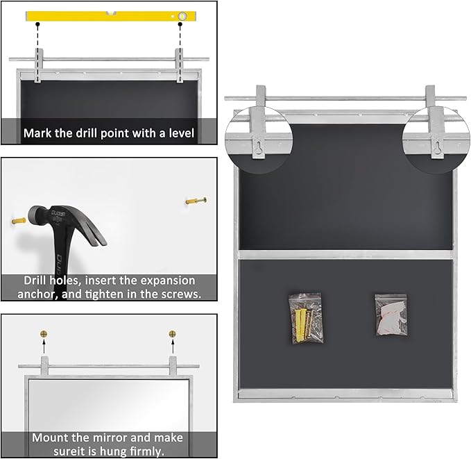 16x24 Inch Rectangle Bathroom Vanity Mirror - Image 6