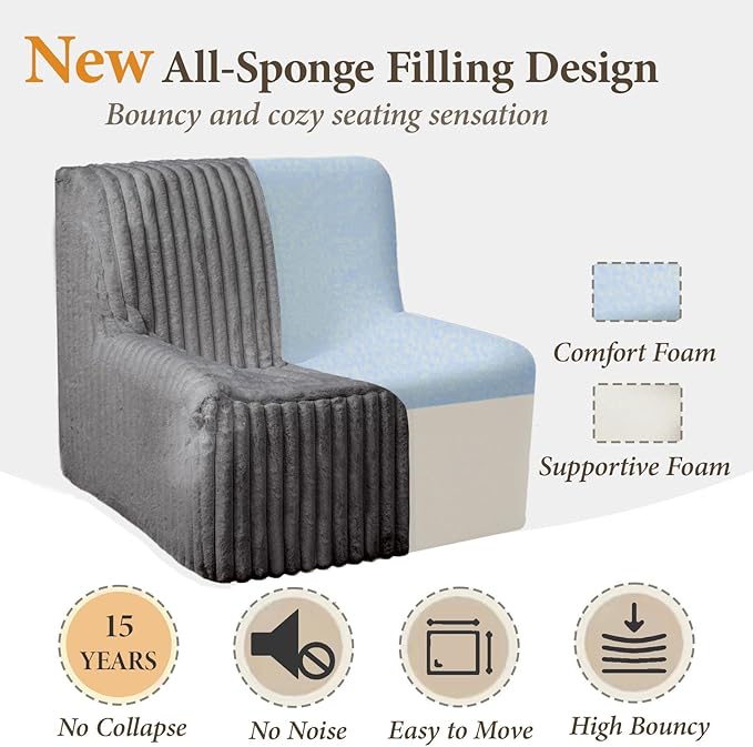 Super Comfy Lazy Sofa Chair, Soft Faux Fur Accent Chair - Image 6