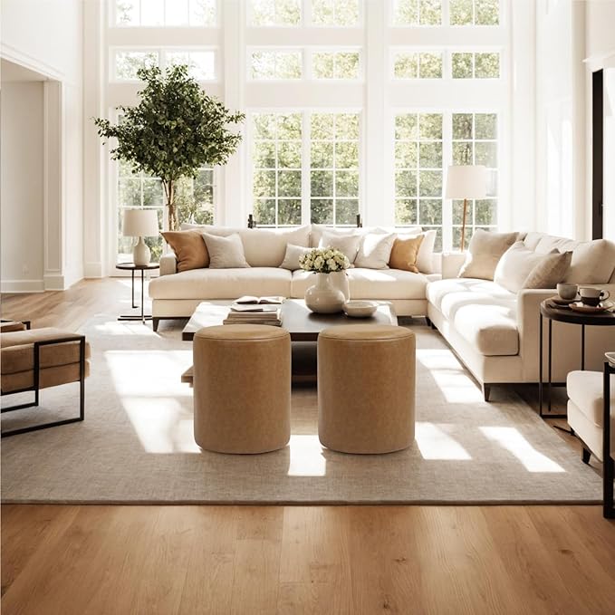 Get Set Style Modern Round Ottoman - Image 2