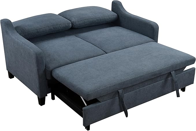 ERYE Modern 3-in-1 Sofa Loveseat Convertible Sleeper Sofabed, Queen Size - Image 9