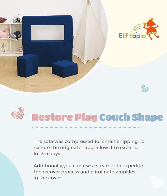 Modular Kids Sofa, Toddler Couch Foam Armchair - Image 7