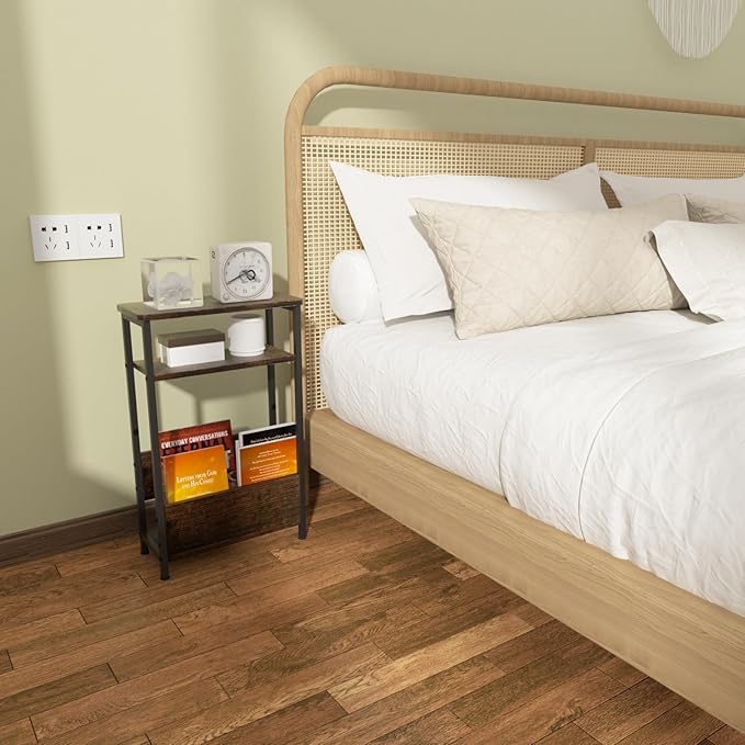 7.1" Narrow Side Table for Small Spaces, 3 Tier Small End Table - Image 6