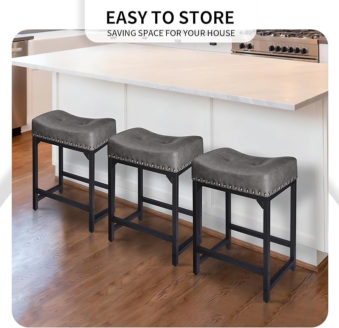 Counter Height Bar Stools Set of 3, Stools - Image 4