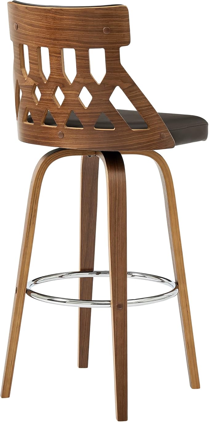 Armen Living Crux Mid Century Modern Swivel Bar Stool - Image 6