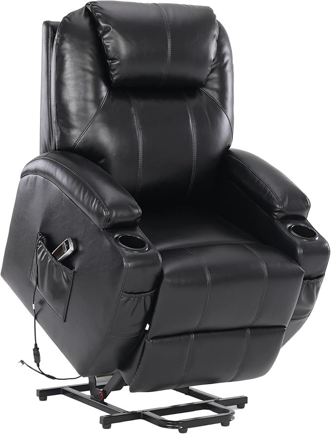 S*MAX Lift Chairs Recliners for Elderly Power Recliner Chairs Full Air Leather - Image 8