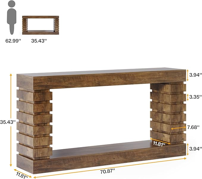 Tribesigns 70.8-Inch Long Console Table, Wood Entryway Table - Image 2