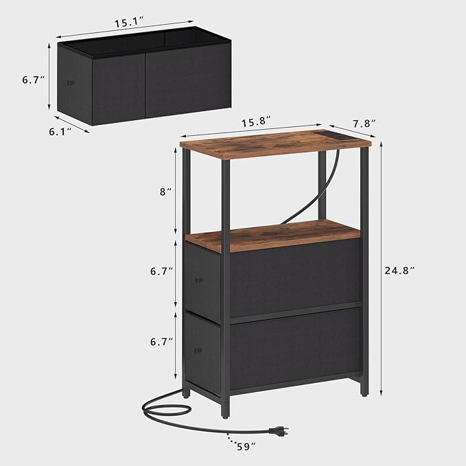 TUTOTAK Small Narrow End Table - Image 3