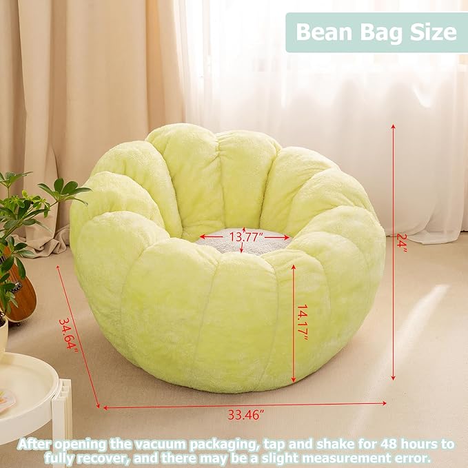Pumpkin Bean Bag Sofa Chair, Bean Bag Chair - Image 2