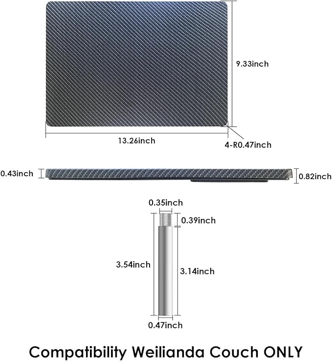 Home Theater Seating Series Swivel Tray Table Couch Carbon Fiber Pattern - Image 2