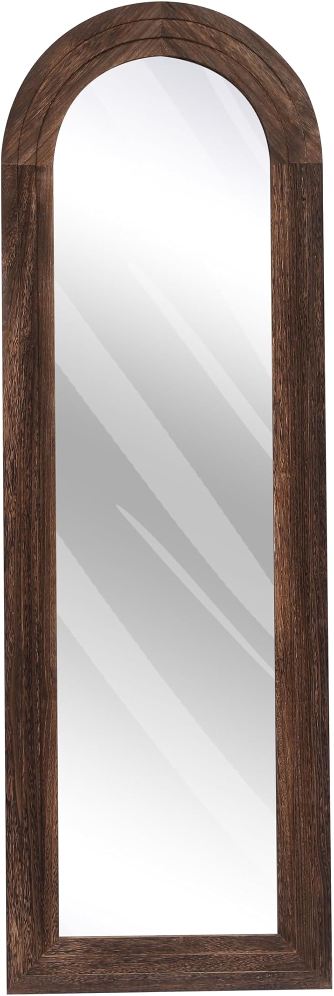 Arched Full Length Mirror with Solid Wood Frame, 65x22 Farmhouse Wall Mounted - Image 9