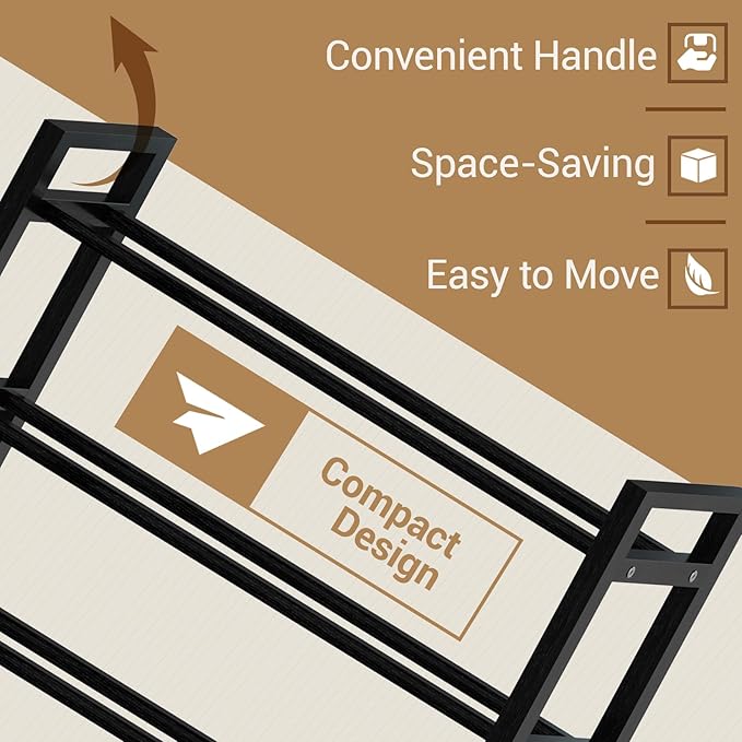 Haddockway Bamboo Shoe Rack for Closet, Free Standing Shoe Organizer - Image 7