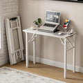 Frylr Small Folding Computer Desk – 35.8 Inch Portable Table by Frylr