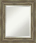 Amanti Art Grey Wall Mirror 26x22 Alexandria Greywash Rectangle Bathroom Mirror by AmantiArt