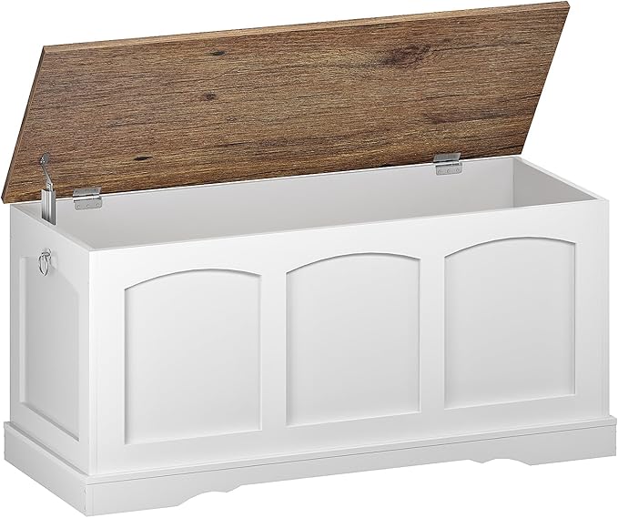 39.4" Storage Chest Bench with Lift Lid, Toy Chest with Safety Hinge, Entryway by Choezon