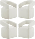 Upholstered Dining Chairs with Removable Casters Barrel Side Armchair with by Kislot