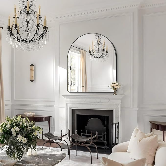 Arched Bathroom Mirror, Wall Mounted Mirror, Living Room, Vertically Hanging - Image 6