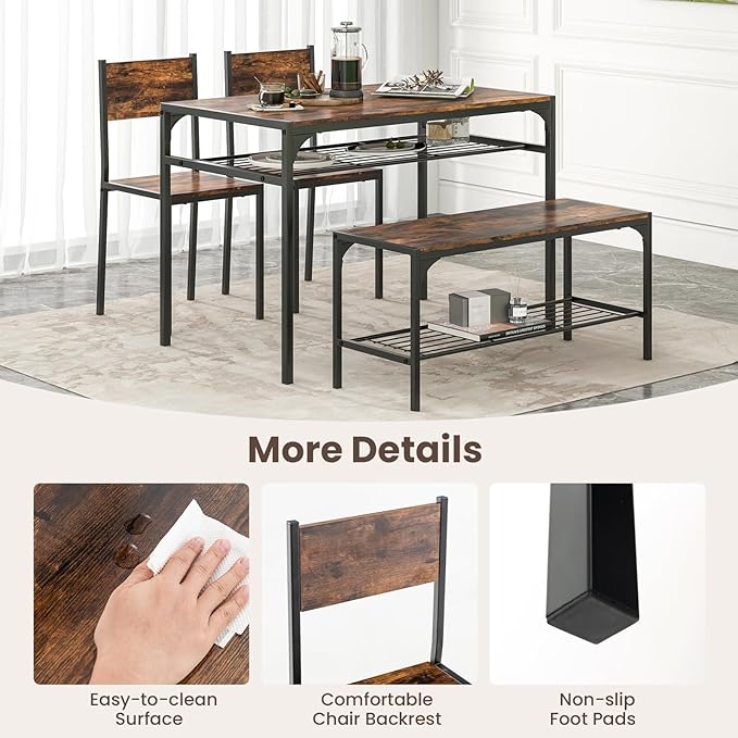 Giantex Dining Table Set for 4, Kitchen Table - Image 6
