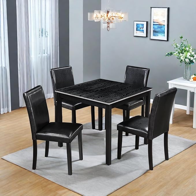 Dining Table Sets, 5-Piece Kitchen Table & Chair Sets - Image 4