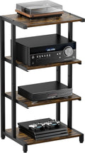 4-Tier Wooden Media Stand, AV Media Stand Corner Shelf by Ardier