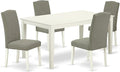 East West Furniture CAEN5-LWH-06 5 Piece Dining Room Furniture Set Includes a by EastWestFurniture