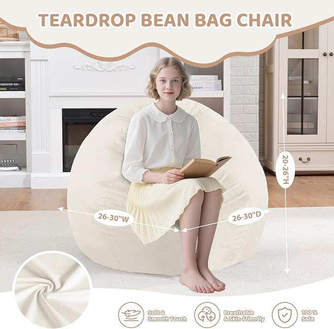 2FT Bean Bag Chair, Comfy Bean Bag Chairs - Image 2