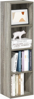 Furinno Luder Bookcase / Book / Storage, 4-Tier Cube, French Oak by Furinno-FitsYourSpaceFitsYourBudget