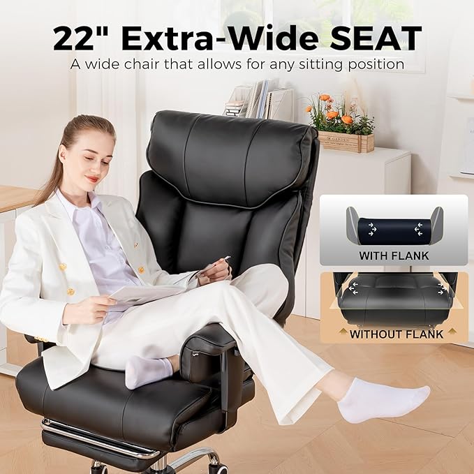 GTRACING Big and Tall Gaming Chair 400lbs Heavy Duty Office Chair - Image 7