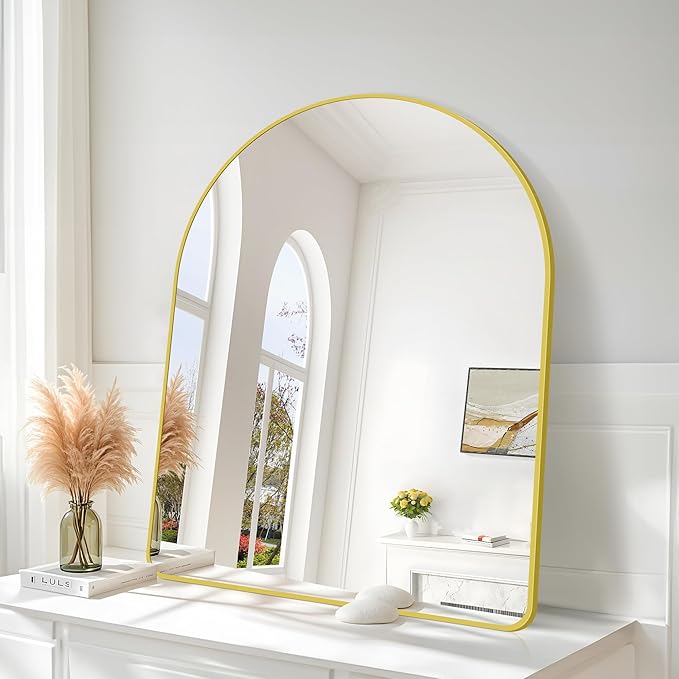 Arched Bathroom Mirror, Wall Mounted Mirror, Living Room, Vertically Hanging or - Image 2